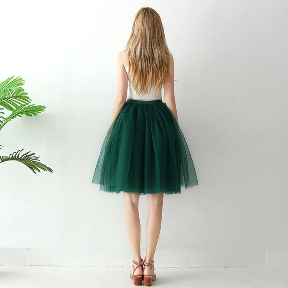 

Модные пышные юбки с высокой талией, короткие юбки-туту из мягкой сетки, однотонные юбки из тюля, женские платья