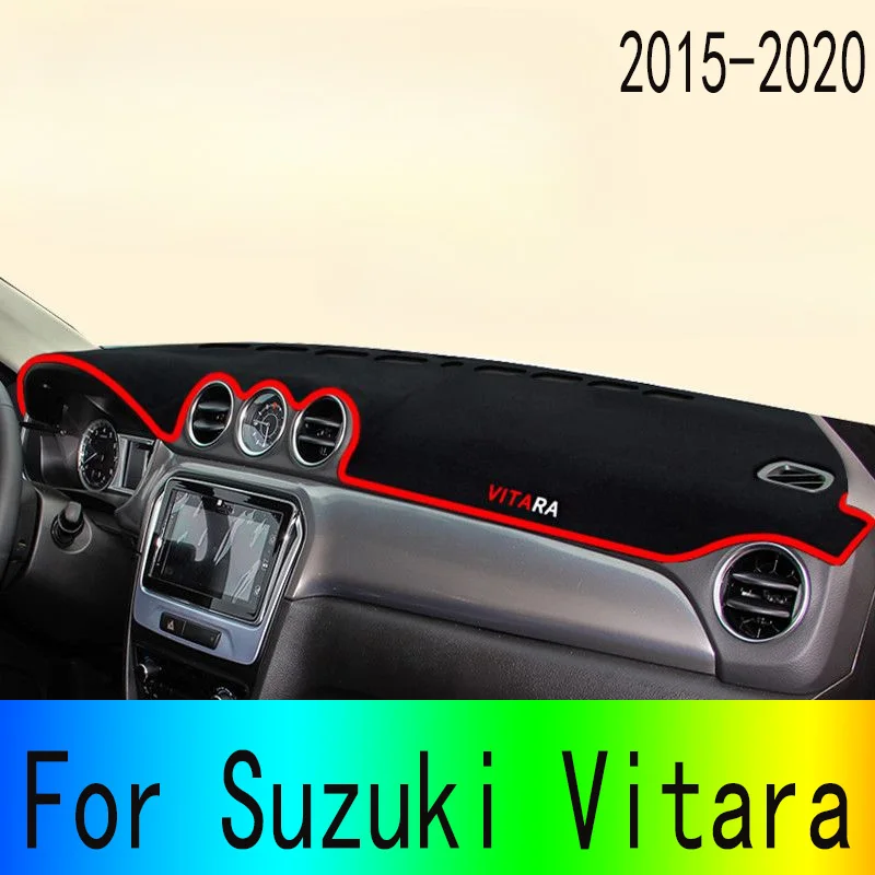 For Suzuki Vitara Car Dashboard Cover Dash Mat Sun Shade Non-slip Pad Accessories Automotive Interior Stickers Mouldings