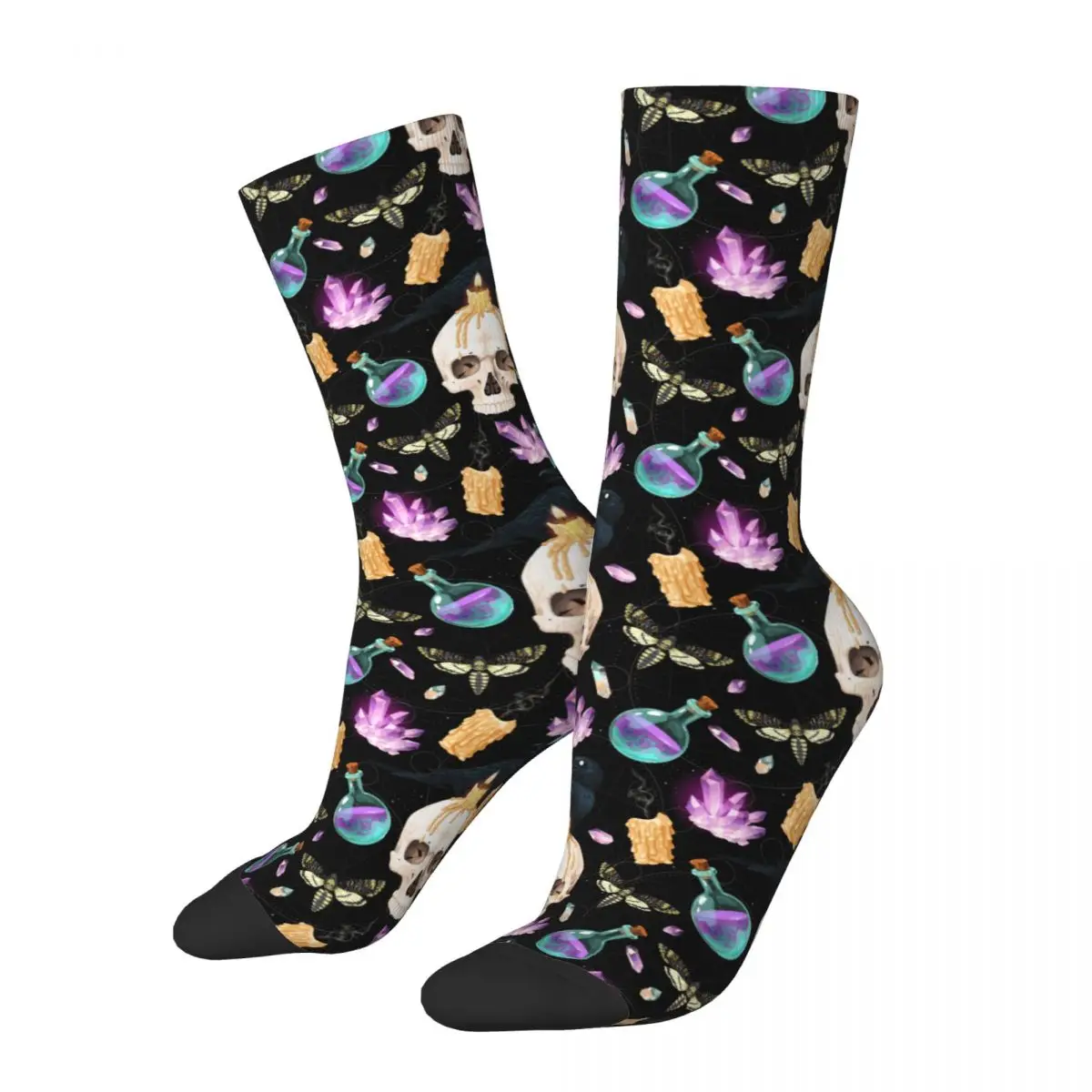 Candles Skull Skulls Socks Male Mens Women Spring Stockings Harajuku