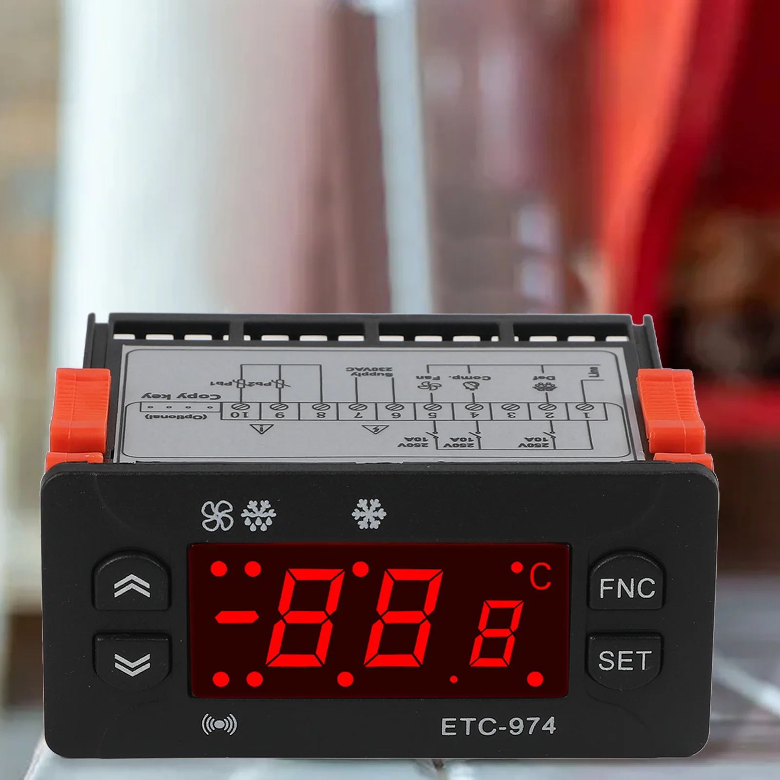 77 * 34.5 * 58 Mm Digital Temperature Controller Probe Measurement Dual Sensor Temperature Storage Temperature -30 To 85