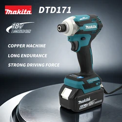 Makita DTD171 Cordless18V Lithium Battery Rechargeable Electric Screwdriver High Torque Motor Impact Electric Screwdriver