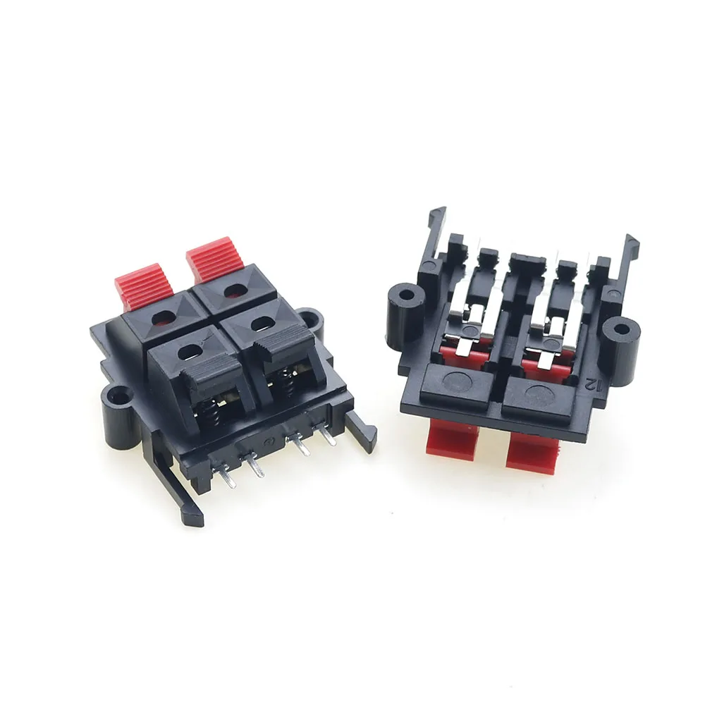 1 Piece WP4-15  Double Row 4 Positions Connector Audio Horn Wire Jack Socket WP4-15 Speaker Spring Terminal Switch Test Clip ﻿