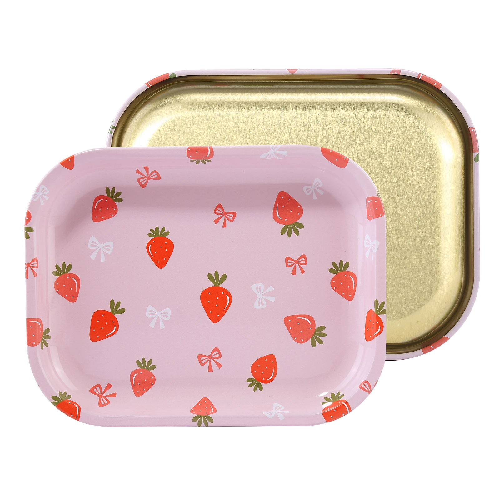 5.5*7inch Pink Metal Rolling Tray Smoking Accessory