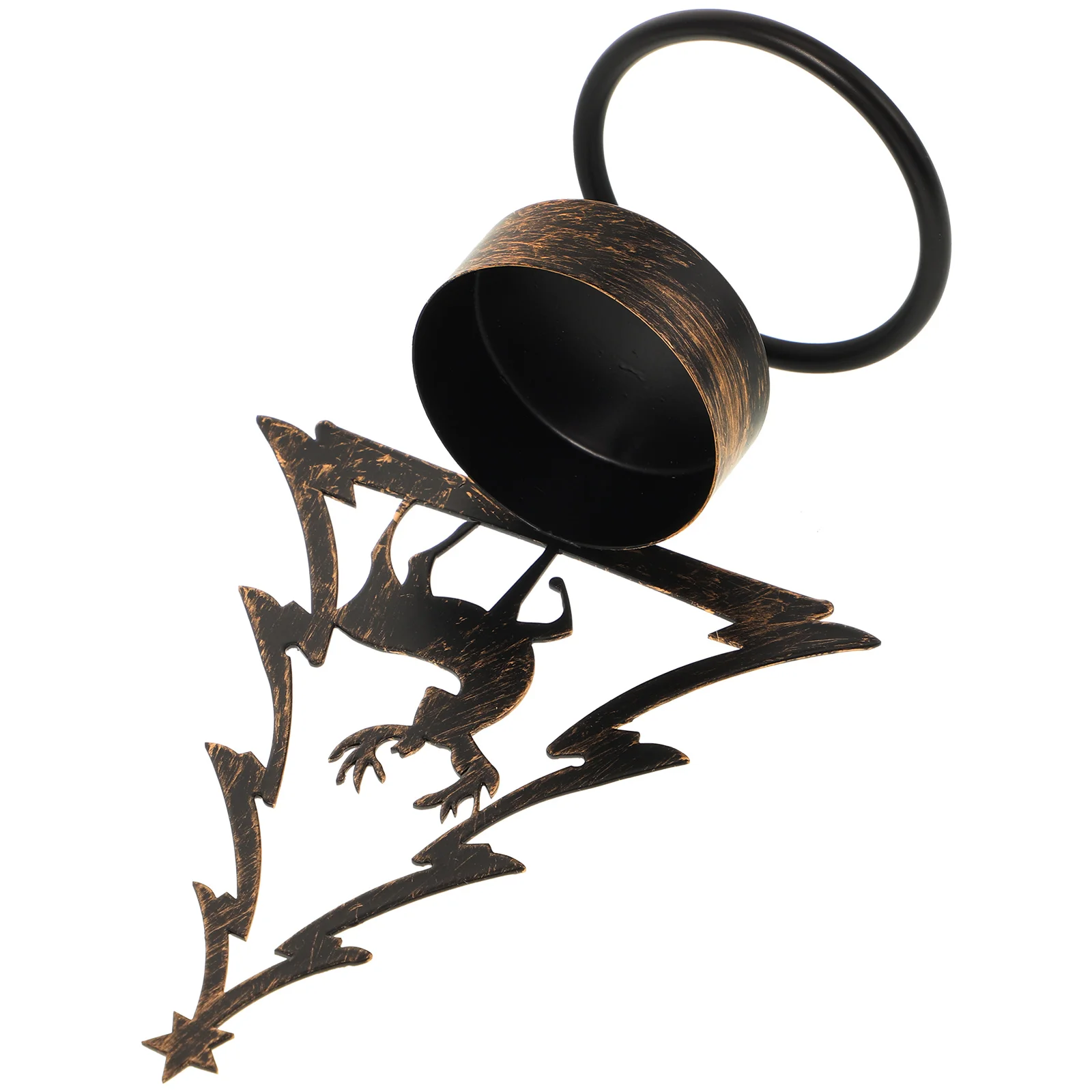 

Iron Holder Decor Tabletop Taper Simulate Retro Candlestick Decoration Holders