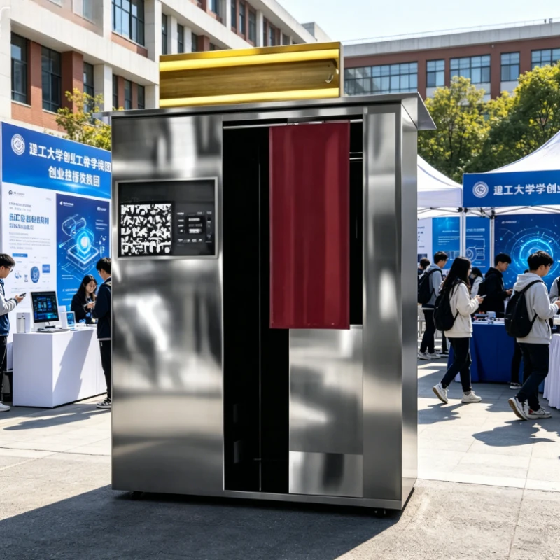 Custom Stainless Steel Selfie Photo Booth Kiosk, Complete With Camera Printer & Editing Software For Shopping Mall Unattended