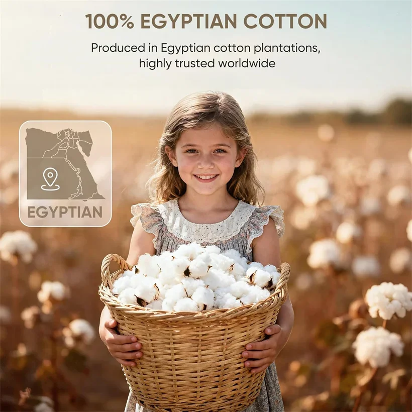 100% Egyptian Long Staple Cotton Flat Bed Sheet, 1600 Thread Count Sateen Weave Bedsheet Top Sheets, Silky Naked Sleep Bed Linen