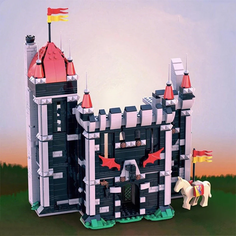 

1530 шт. MOC черный дракон башня модульный замок DIY образовательные строительные блоки сборка игрушки для детей подарок на день рождения