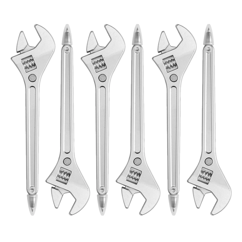

6pcs Wrench Ballpoint Pen Ballpoint Pens Novelty Tools for Students Party Gifts Silver Color Daily Use