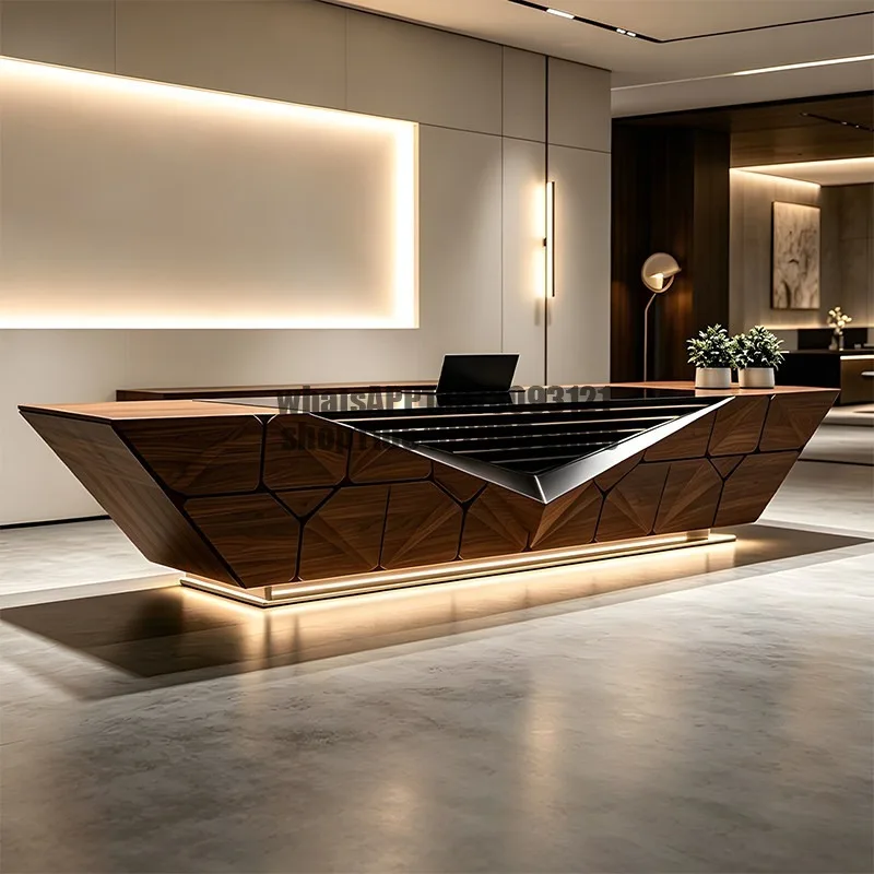 New Chinese Modern Light Luxury Atmospheric Modeling President's Desk Boss Table High-end Solid Wood