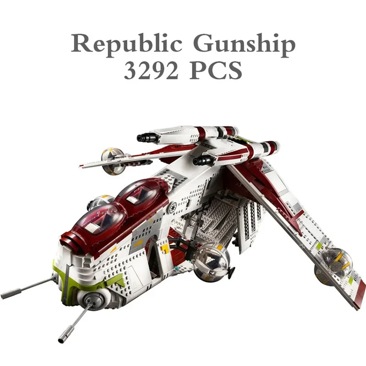 3292PCS The Republic Gunship  Fighter Building Blocks Set Bricks Compatible With 75309 Kid toys Birthday Gift