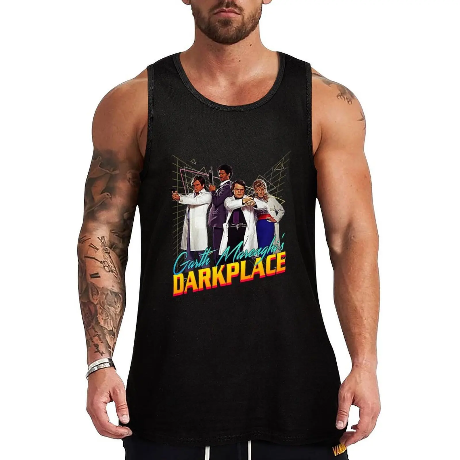 Darkplace 80s Version Essential Tank Top Workout Tank Top Breathable Athletic Fitness Sleeveless