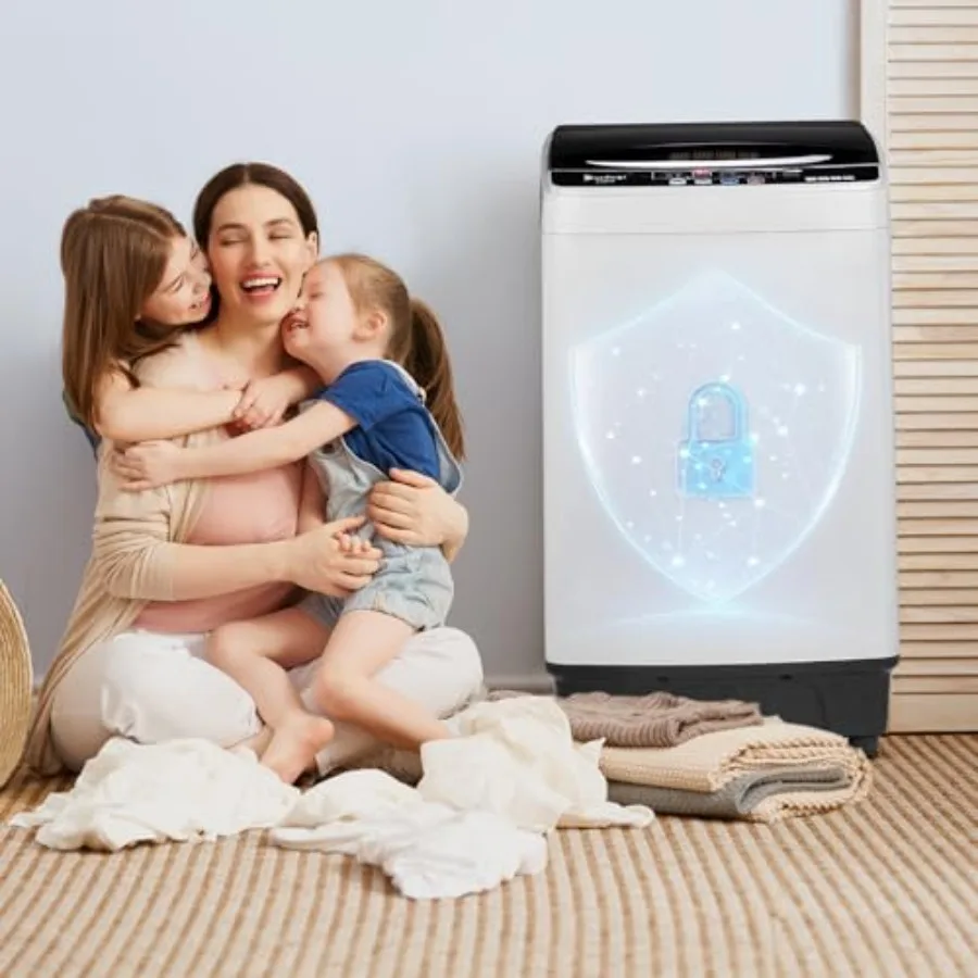 مجموعة غسالة مدمجة أوتوماتيكية بالكامل بوزن 15.6 رطل ومجفف دوار بسعة 1.3 قدم مكعب مدمج بـ 10 برامج غسيل مدمجة #2