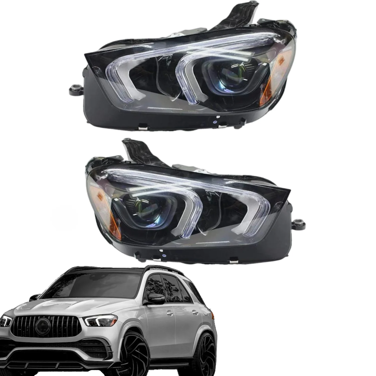 

2 PCS For US Type GLE350 GLE400 GLE450 W167 LED Headlamp Assembly Cool White 6000K Front LED Headlight for 2020-2022 BMW Swift