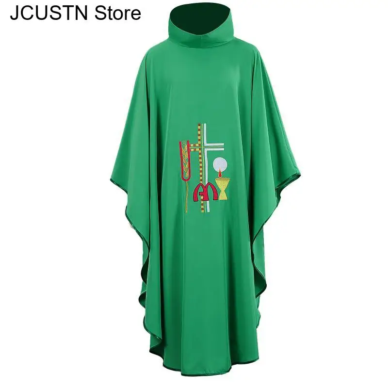 

Halloween Cosplay Priest Vestments Christian European Style Polyester Adult Catholic Religious Archbishop Clothes Clergy Robe