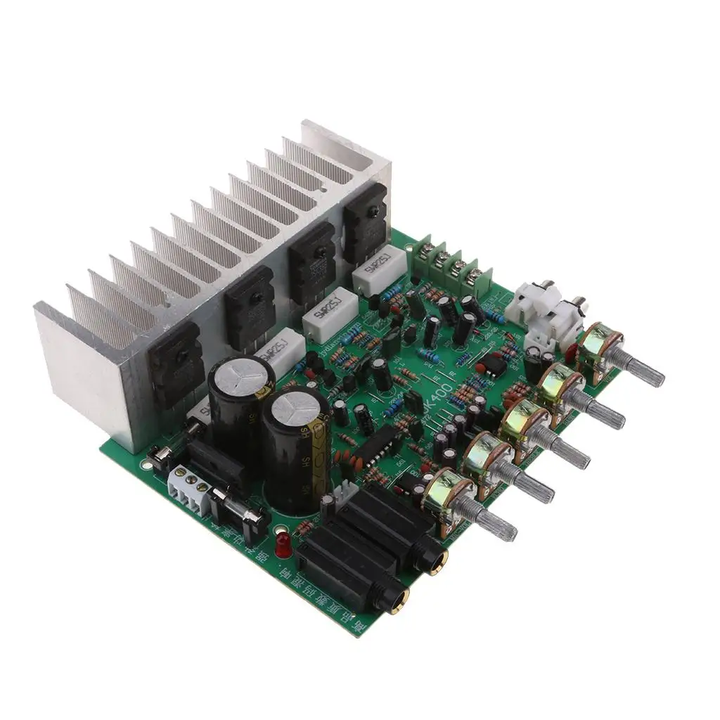 Audio Amplifier Board HIFI Digital Reverb Power Amplifier 400W Audio Preamp Rear Amplification With Tone Control(400W)