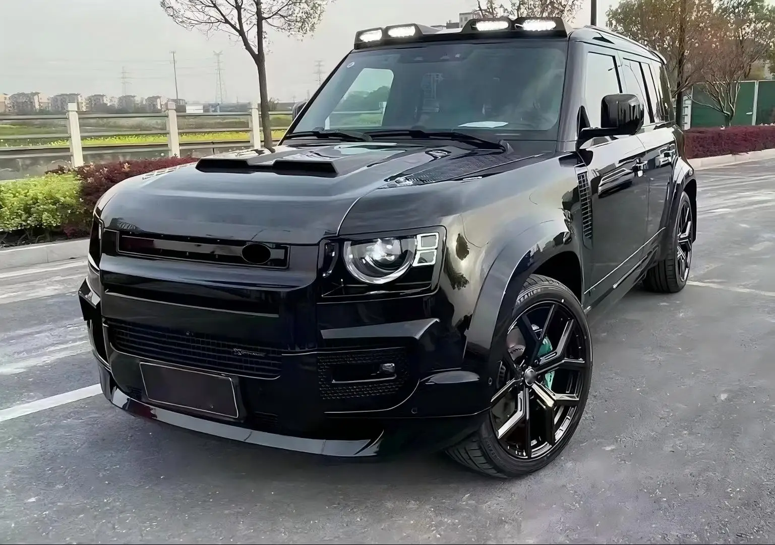 New Arrived Body Kit for  Defender L663 New Defender 90/110 UPGRADE to BLACK 007 Style Bumper Exterior Accessories