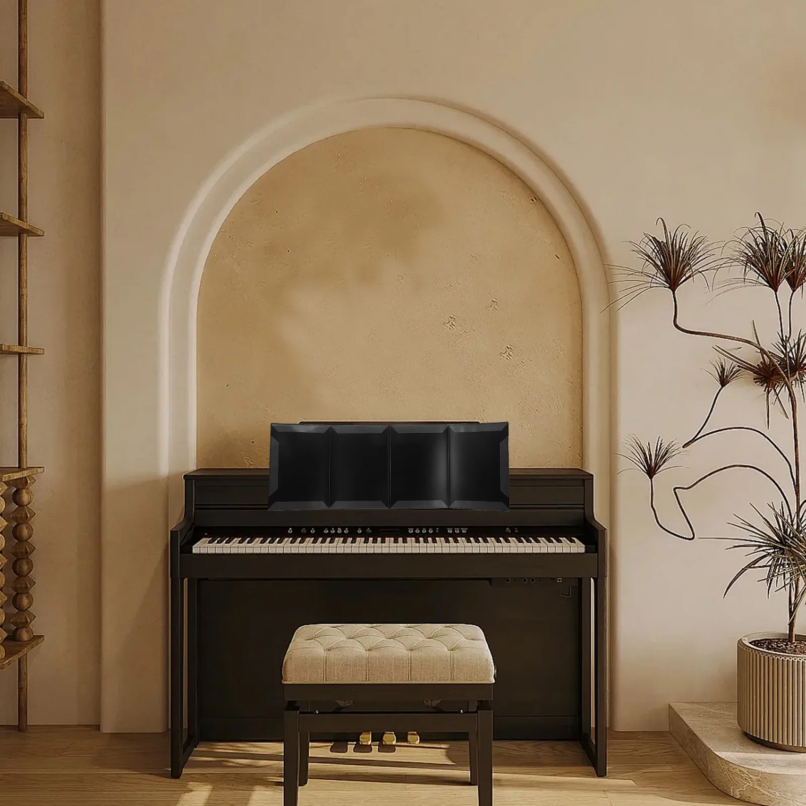 

Piano Sheet 4 Page Multifunctional Portable Lightweight Music Binder Organizer Easy Carry Storage