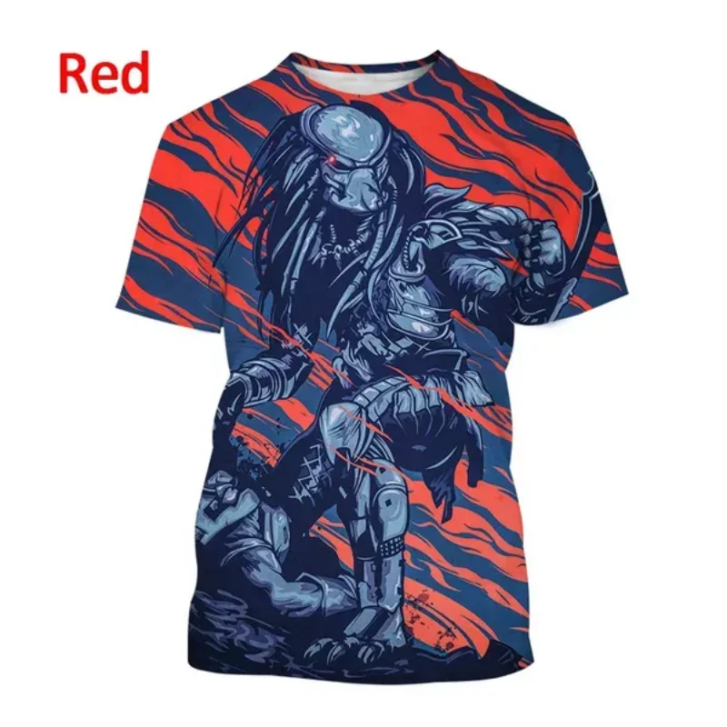 New The Predator 3D Print T-shirt Fashion Men Clothing Casual Street Unisex Round Neck Oversized T Shirt Harajuku Tops Tees