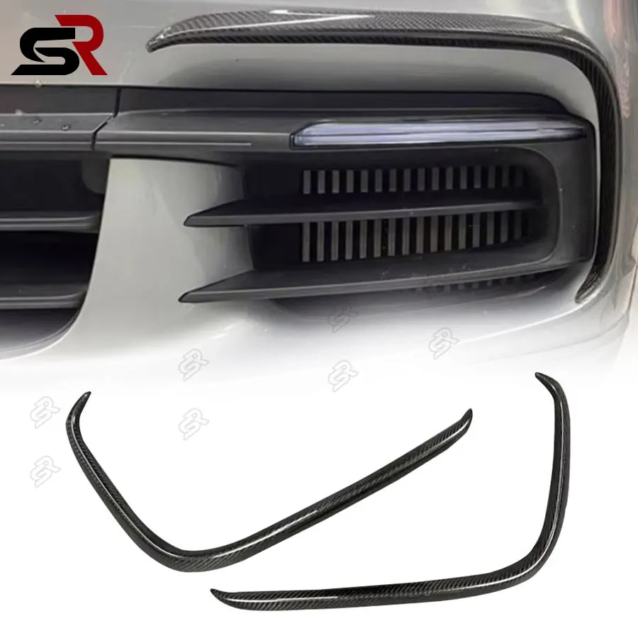 For Porsche 971 2017-2024 Paramera Front Bumper Fog Lamp Lip Diverter Cover Front Bar Wind Blade Decorative Auto Parts