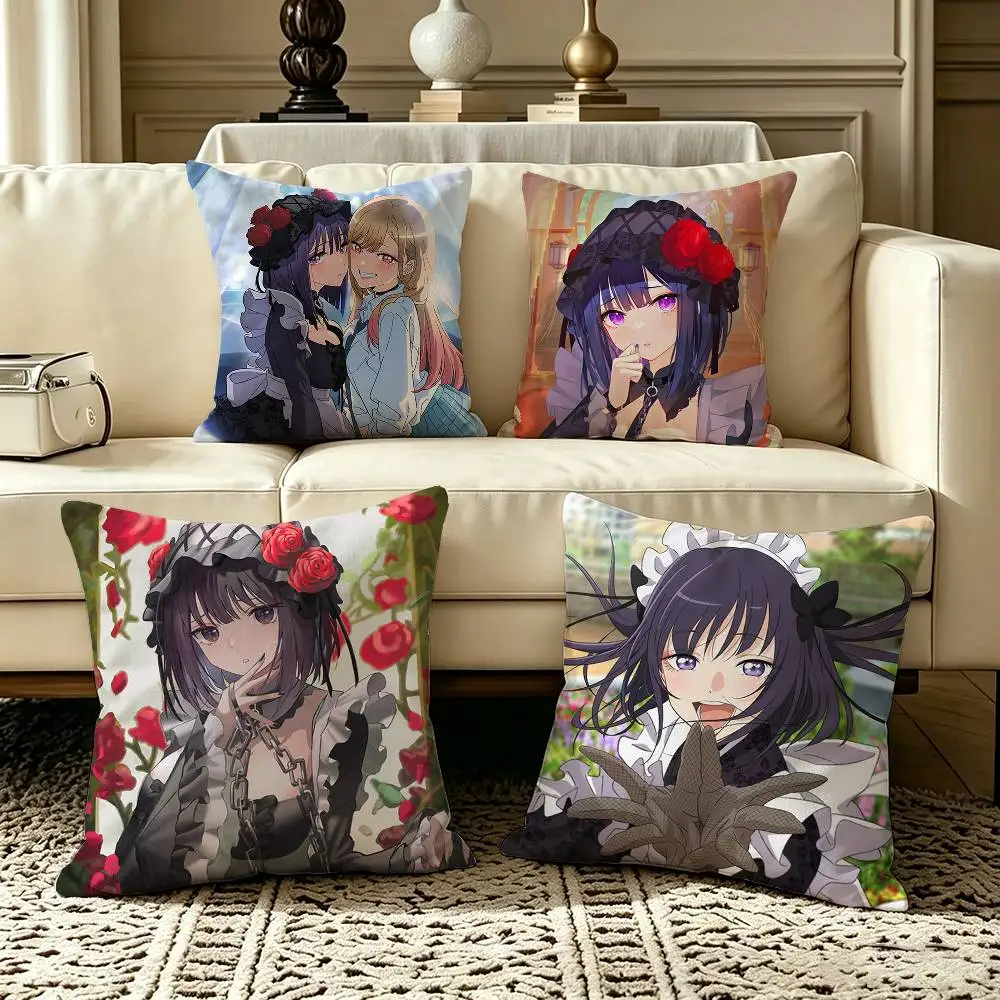 Shizuku Kuroe Marin Kitagawa Square Double-Sided printed Pillow Case Bedroom Bedside Pillow Sofa Cushion Cover