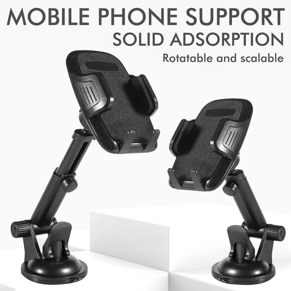 حامل هاتف السيارة العالمي جبل تنفيس الهواء لوحة القيادة الزجاج الأمامي 360 ° حامل دوار لهاتف iPhone Android Travel Essential #1