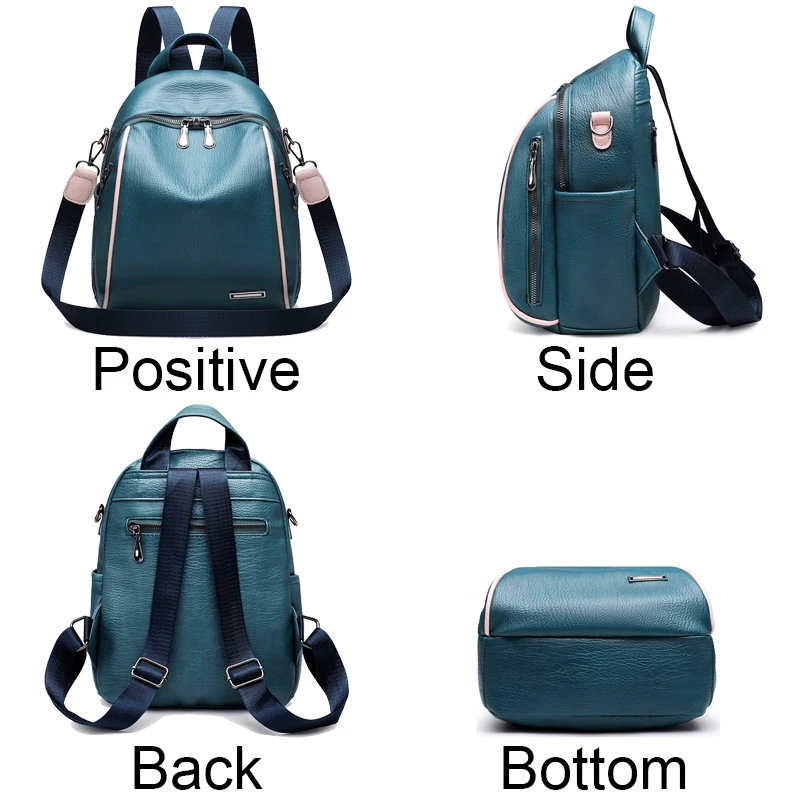 Mochilas multifuncionales de diseñador para mujer, mochila antirrobo de cuero para viaje, mochilas escolares de gran capacidad para niñas adolescentes