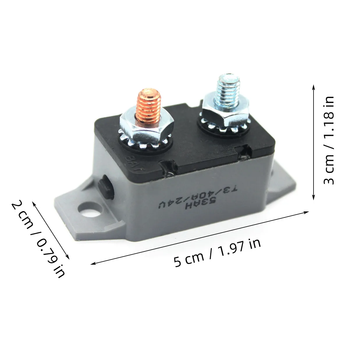 Manual Reset Circuit Breaker 40A 24V Waterproof IP66 Plastic Body Protective Battery Charger Audio Auto Trucks Marine Rv