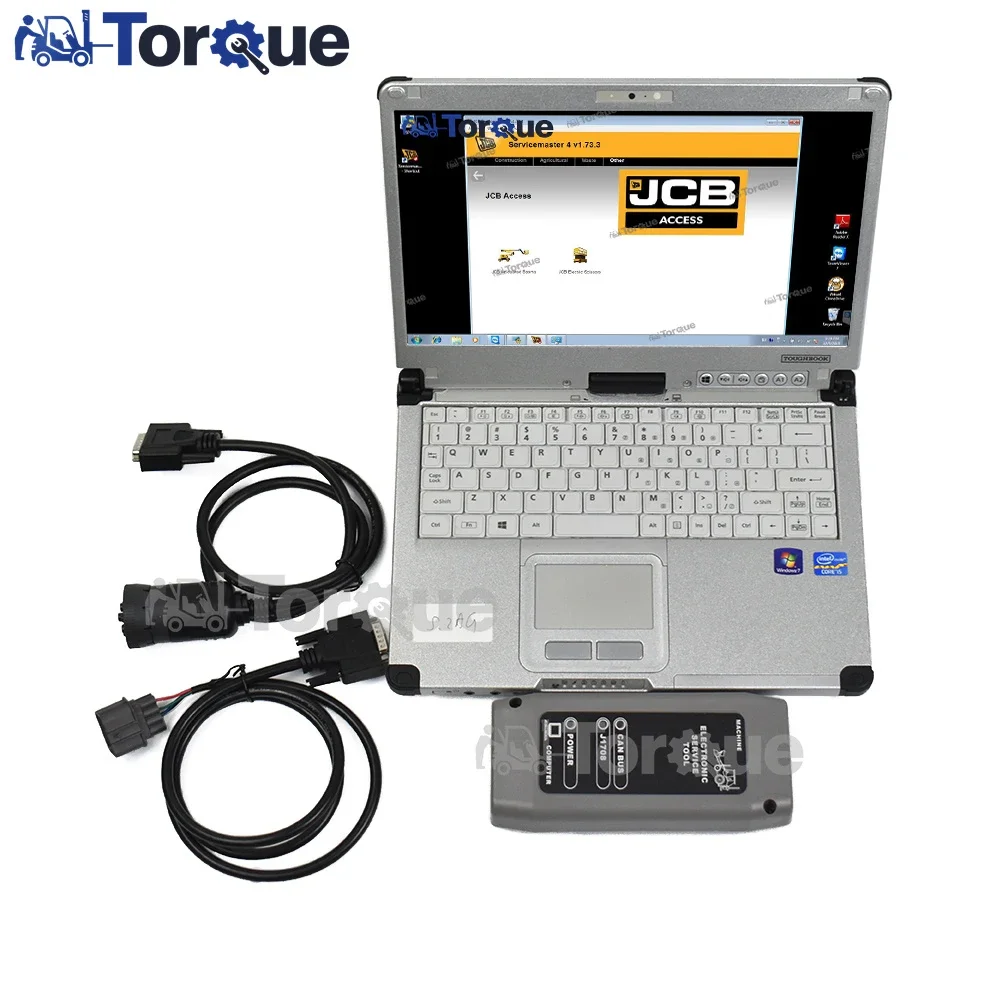 Thoughbook CF19 laptop V22.11 Auto truck diagnosis tool for JCB truck excavator tractor JCB Electronic Service tool Interface