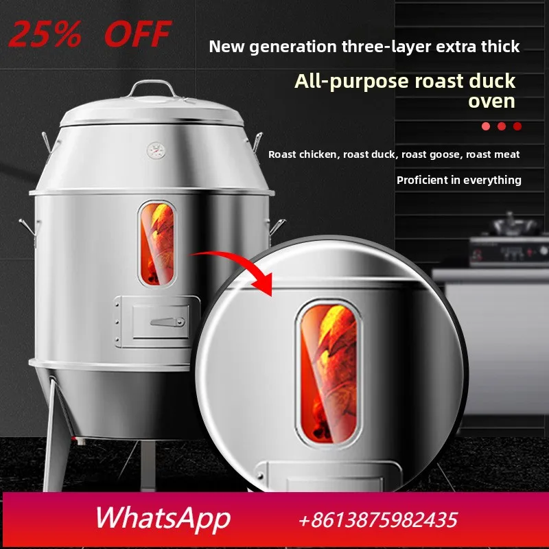 

YJQ commercial charcoal roast duck oven crispy pork belly stainless steel three-layer oven