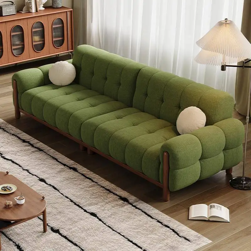 ！@French Retro Style Piano Key Sofa for Living Room Small Apartment Warehouse Hotel Villa Hospital School Workshop Made Straight