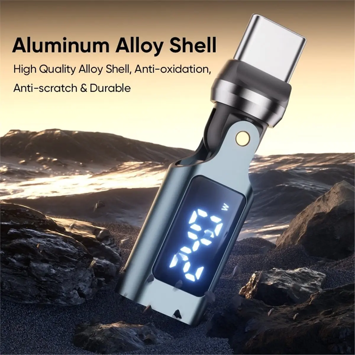 3pcs PD240W 540 Rotation Adapter OTG Digital Display 5A Fast Charging USB-C to Type-C Male to Female Convertor
