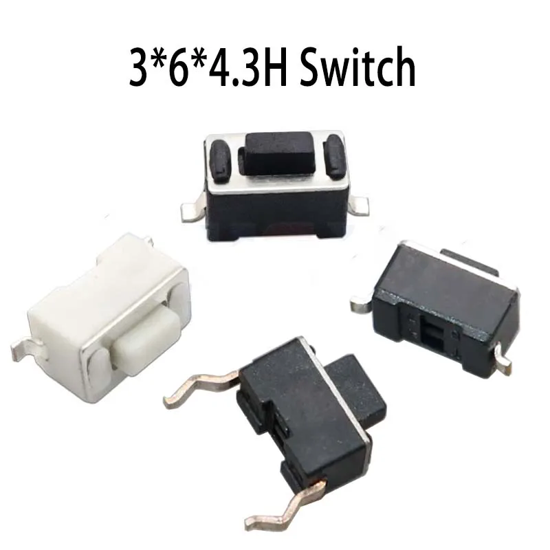 

20PCS Little Botton 3*6*4.3mm Small Button Micro Button 3x6 Patch Touch Switch Tactile Switch Smd Little Switch On Off Botton
