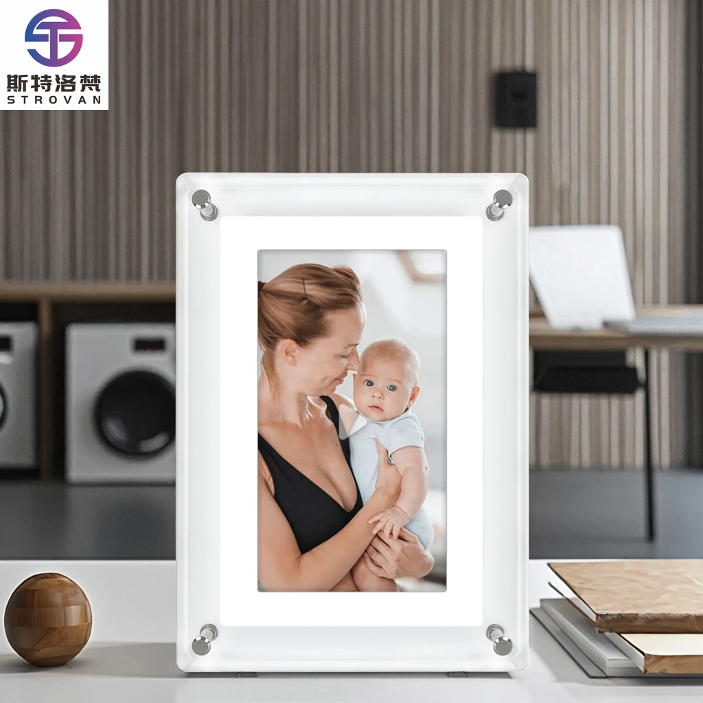 

7-inch Acrylic Digital Photo Frame New Decorative Desktop Ornament with Video Playback Function for Video Display