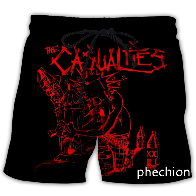 phechion New Fashion Men/Women The Casualties Band 3D Print Casual Shorts Novelty Streetwear Men Loose Sporting Shorts L161