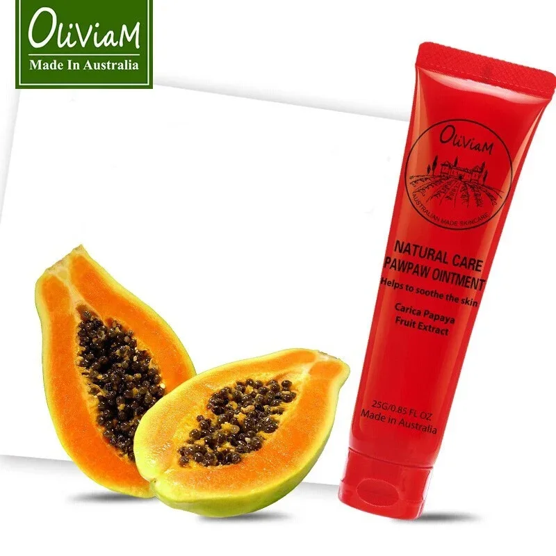 Australia Oliviam Pawpaw Unguento Crema di Papaya Balsamo per le labbra 25g Idratante Nutriente Riparatore