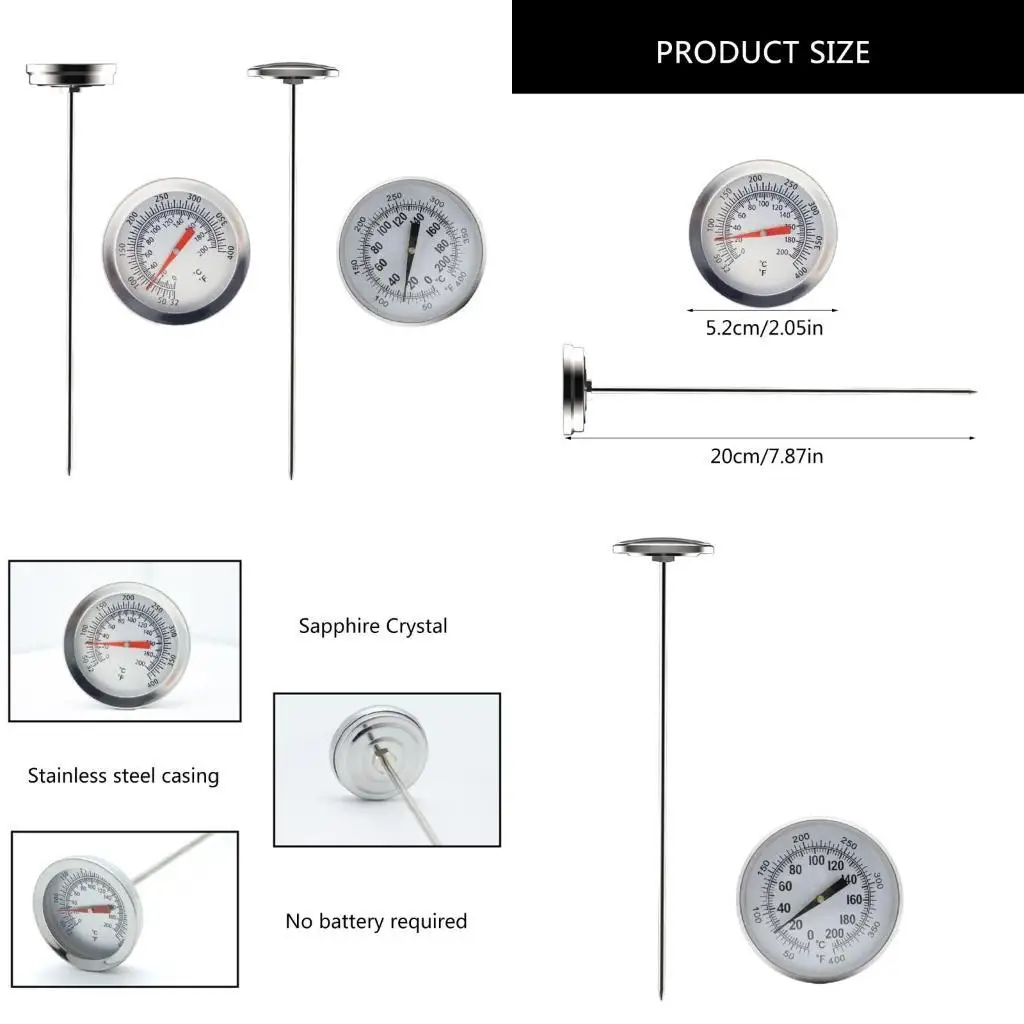 

Y1UD Long Probe Oil Temperature Detection Meter Auto Modification Accessories Stainless Oil Caps Temperature Gauge