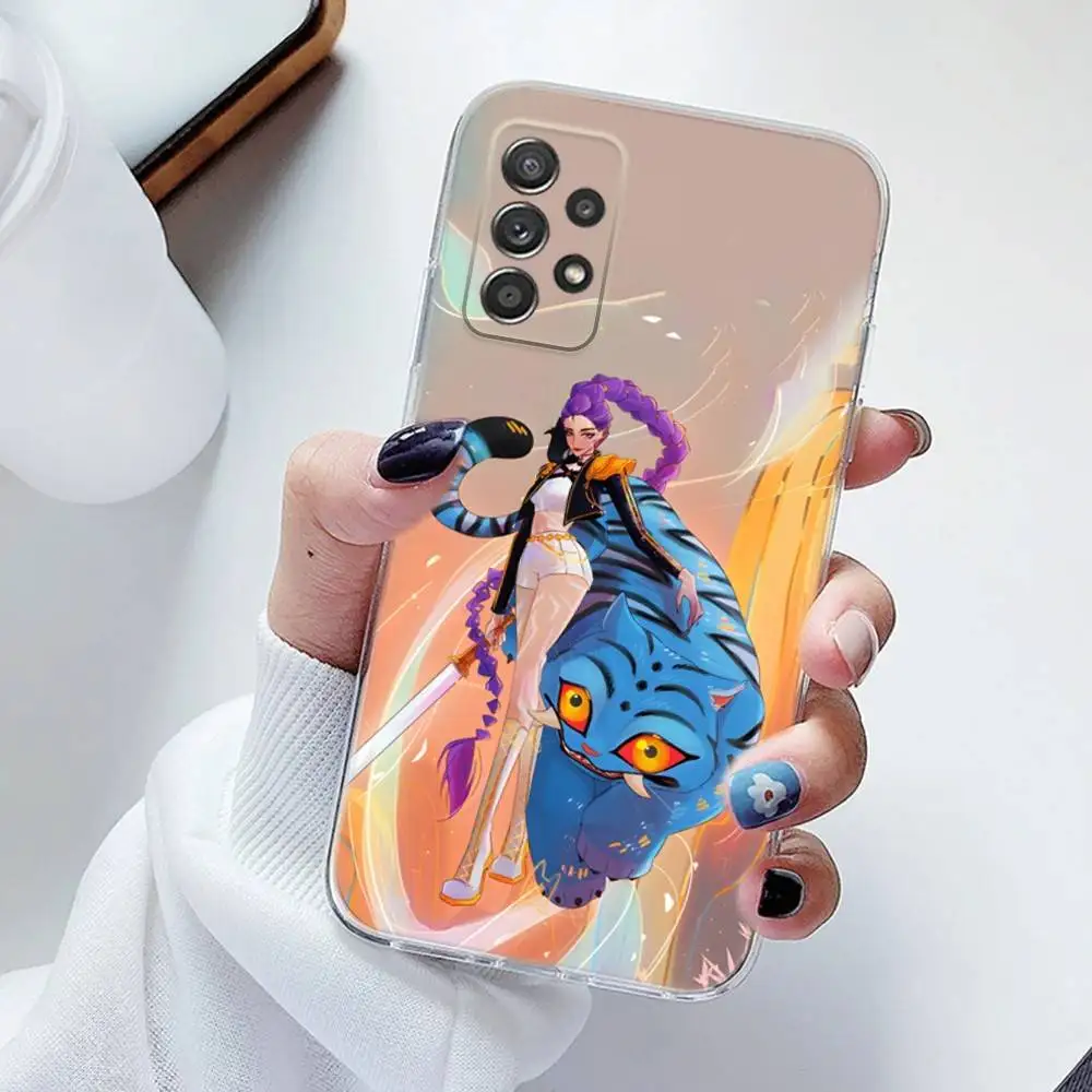BABY SAJA kpop H-hunters Cat Phone Case Silicone For Samsung S30,23,21,22,20 FE lite,S10,9,PIus Note20ultra Soft Transparent