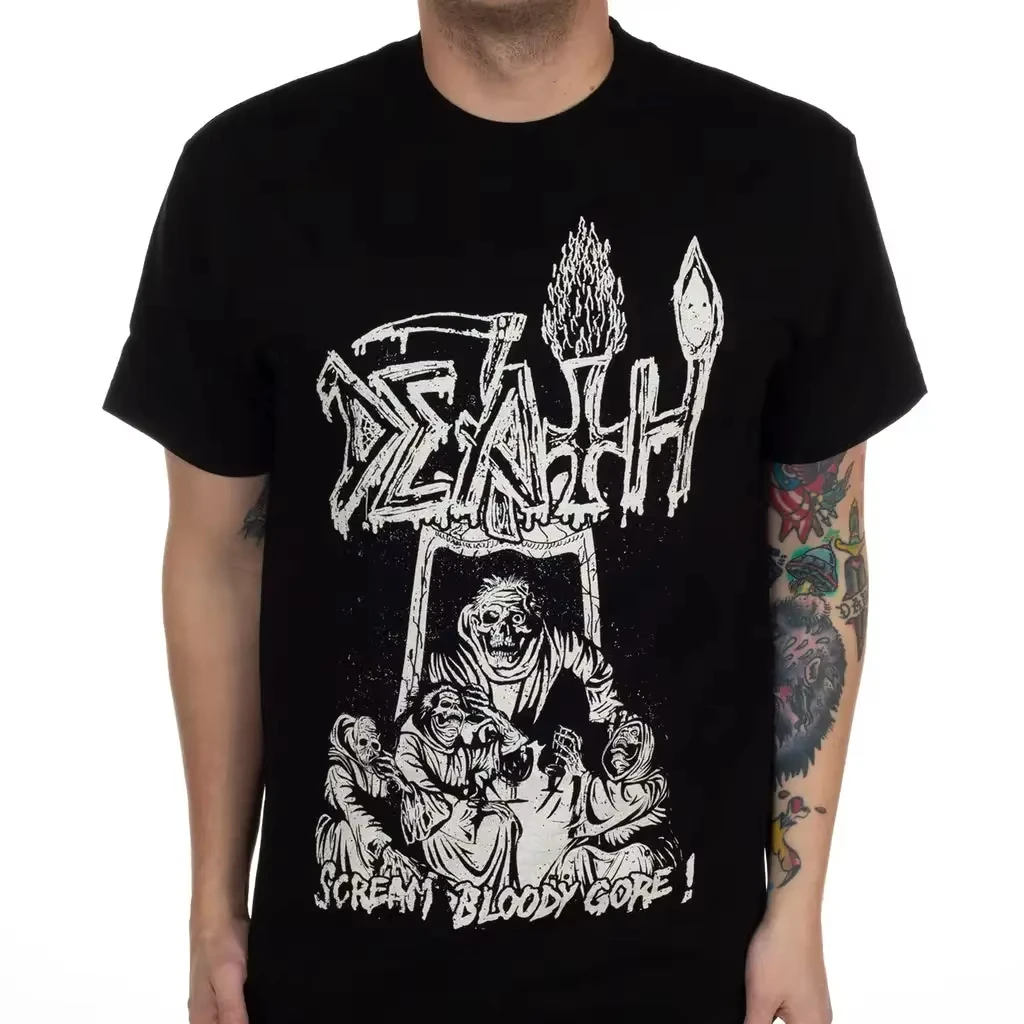 Humorous The Representative Band of Death Metal T-Shirt Summer Cotton Band Anime Women Men's T-shirt Cotton Fashion Y2K Summer