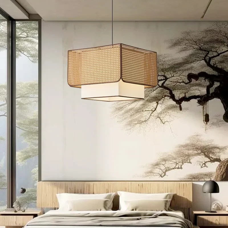 New Chinese Wabi Sabi Style Japanese Retro Restaurant Lights Tea Tables Dining Table Decorations Tea Table Pendant Lights