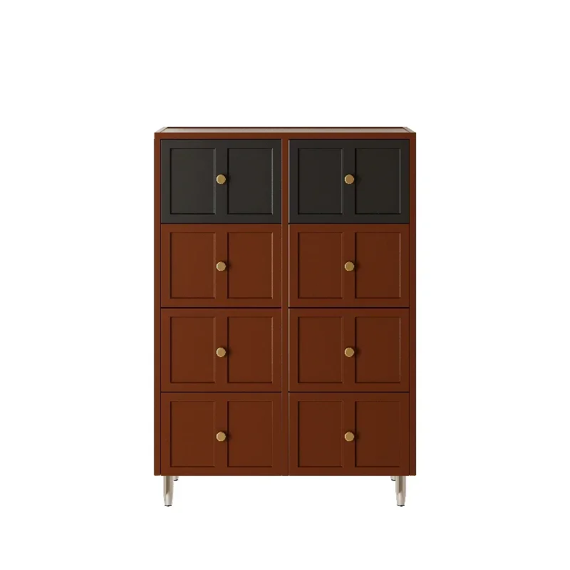 

1LXAmerican retro eight-bucket cabinet, living room, bedroom, bedside locker, medieval wall locker
