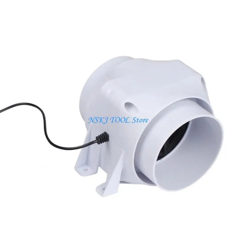 L8RC مضمنة قناة مروحة تهوية الهواء الأنابيب المعدنية التهوية مروحة العادم قابل للتعديل سفط الحمام المرحاض جدار مروحة الداعم #3