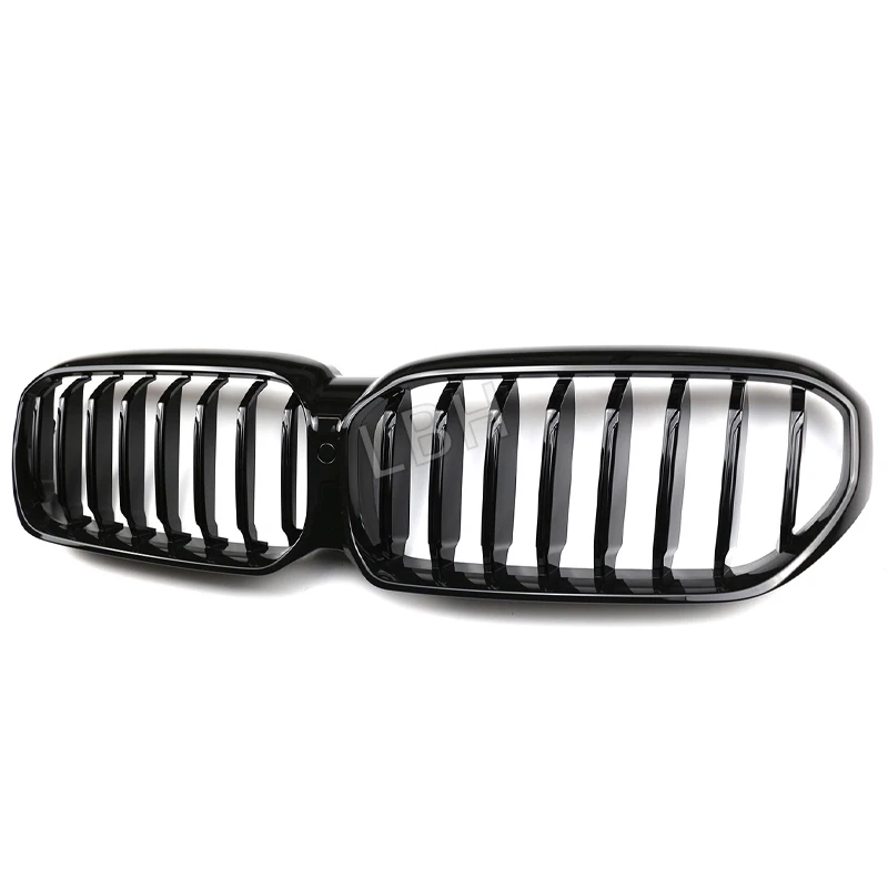 

Front Bumper Grille Fit for 2020+ BMW 5 Series Later G30 G38 Modified Bright Black ABS Racing Grill Radiator Ventilation Grid