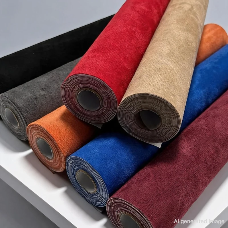 Tessuto in camoscio sintetico autoadesivo 40x200cm, spessore 0,6mm, disponibile in diversi colori per la modifica degli interni auto, la riparazione dei graffi dei divani 2028