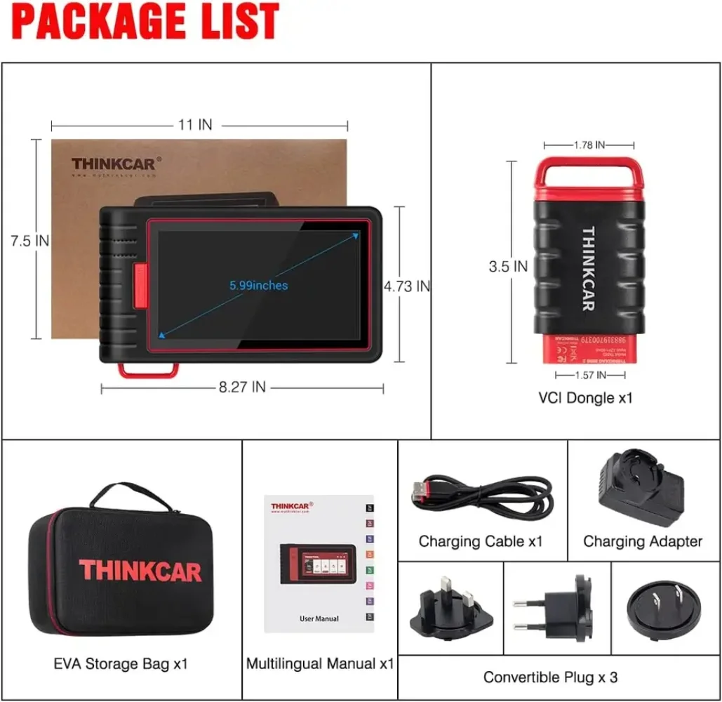 New THINKCAR ThinkScan Max 2 Full system Car Diagnostic Tool MAX2 OBD2 Scanner Free Lifetime Update ECU Coding PK ThinkTool Mini