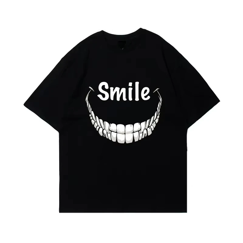 

NEW 2025 American Classic Vintage Niche Pattern Alphabet High Street Fun Cotton Short Sleeve T-Shirt Men's and Women's