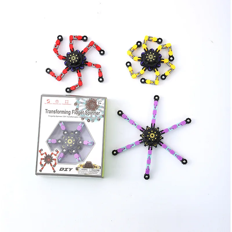 指先機械ジャイロスコープ変形メカチェーン DIY クリエイティブ減圧おもちゃフィジェットスピナー