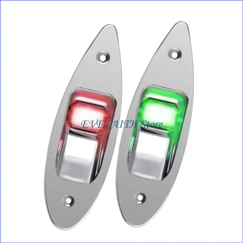 

124B High Brightness Long Lasting LED Navigation Lights for Boats with Pre Drilled Design for Quick Installation 2pcs