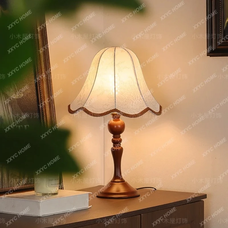 

JJ Американская ретро настольная лампа прикроватная лампа для спальни