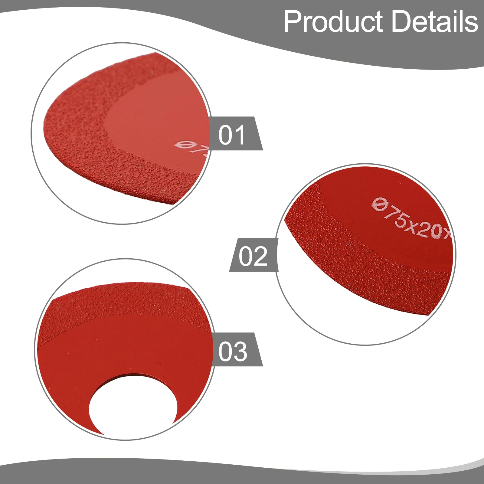 75mm Super Thin Cutting Disc For Glass Porcelain Tile Granite Marble Saw Blade Heat-resistant Diamond Saw Blades