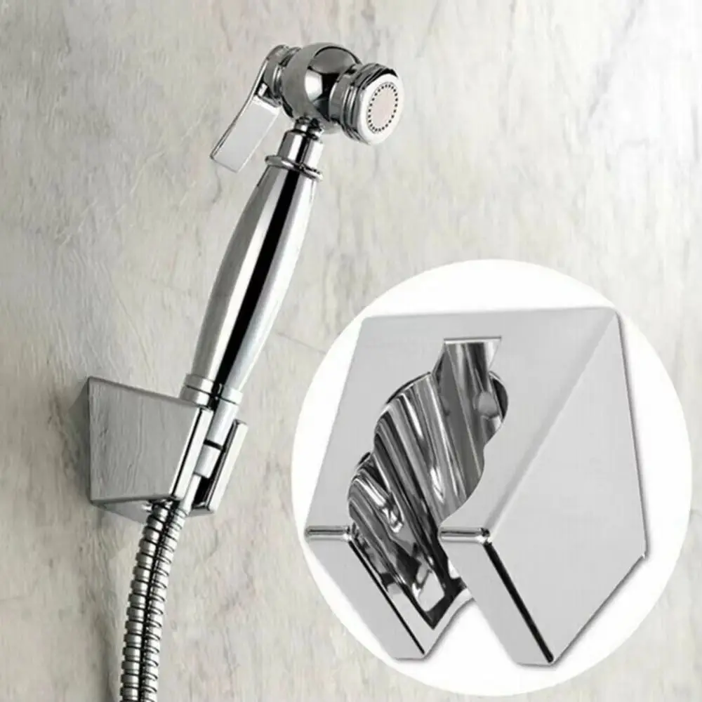 Plastic Shower Head Holder Square Adjustable Hand Shower Stand Strong Hold Universal Fit Wall Mount Holder Handheld Shower